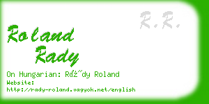 roland rady business card